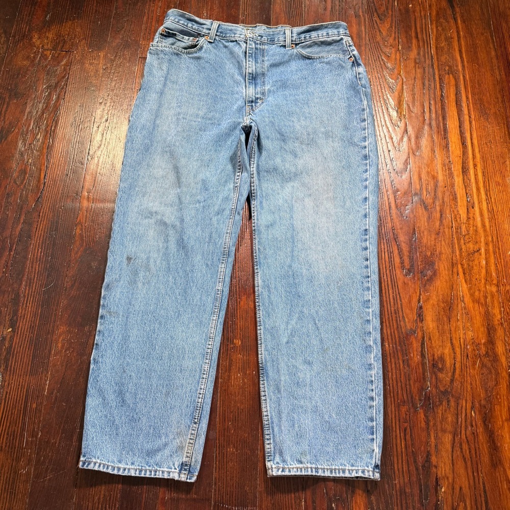 Levis 550 Relaxed Fit Jeans Mens 40x32 Light Wash Blue Tapered Leg Denim